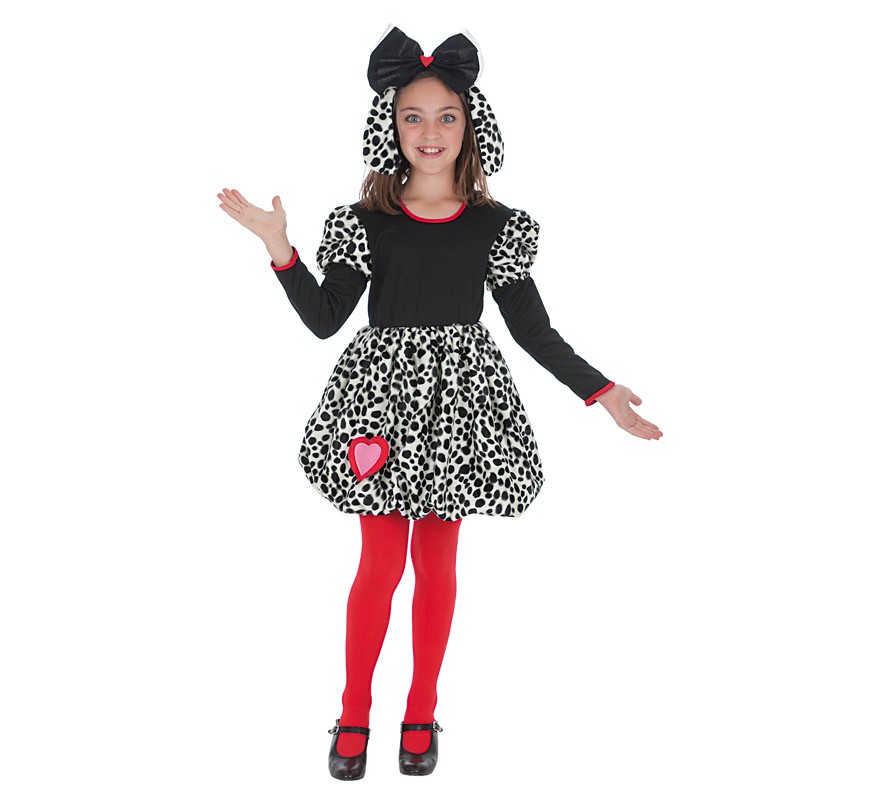 Fato de coração dálmata para menina Fato de coração dálmata para menina