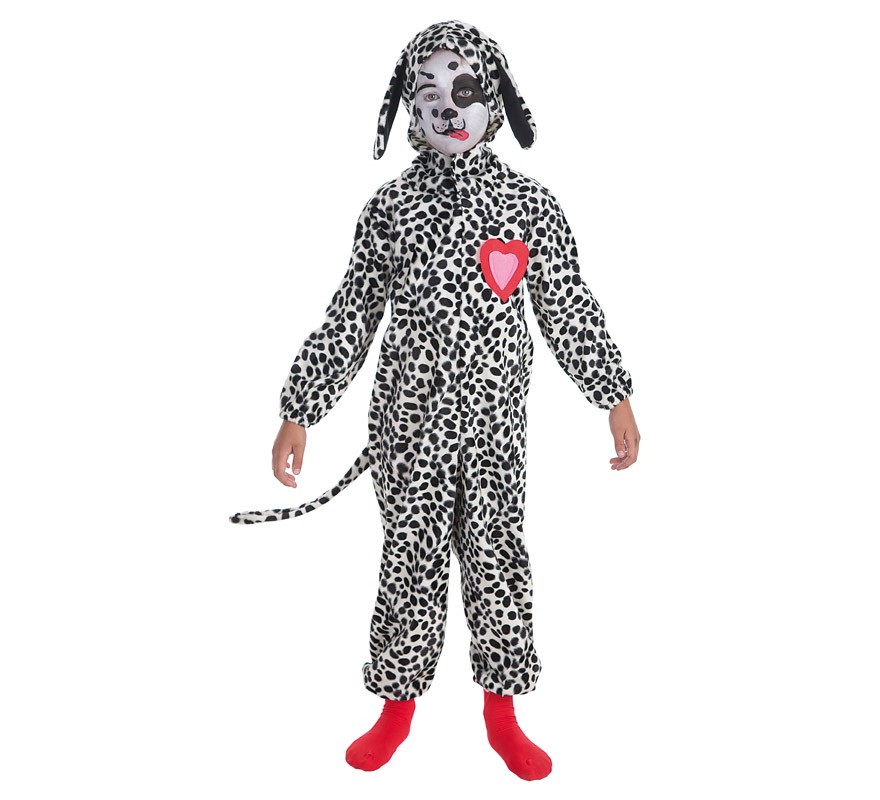 Fato de cachorro dálmata coração para menino