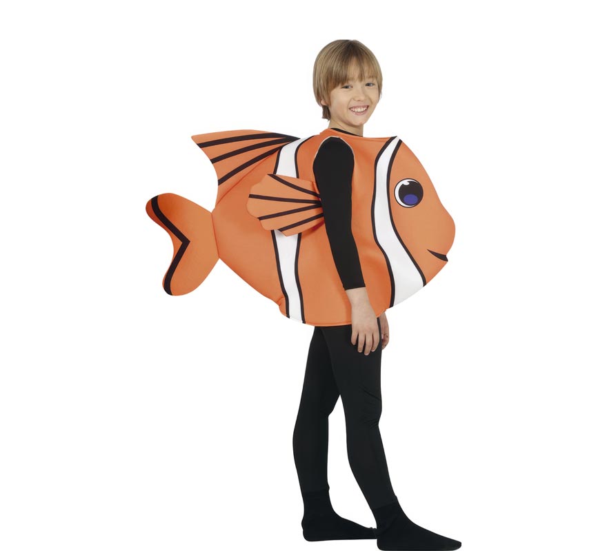 Fato infantil de peixe laranja