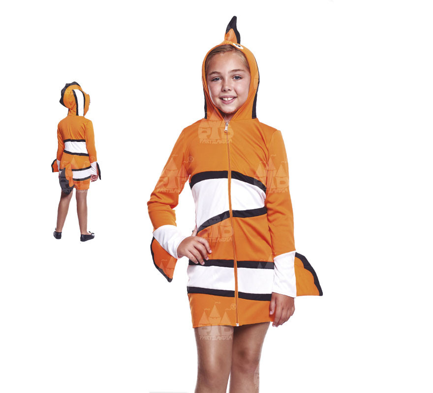 Orange and white fish costume for girls