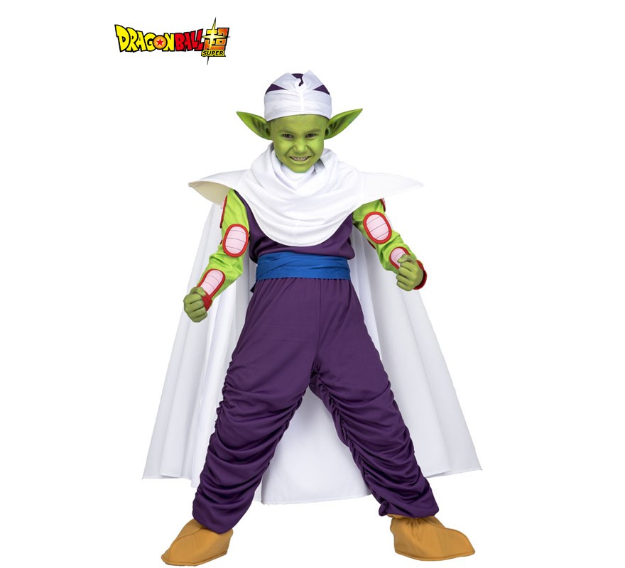 Dragon Ball Piccolo costume with ears and makeup for children