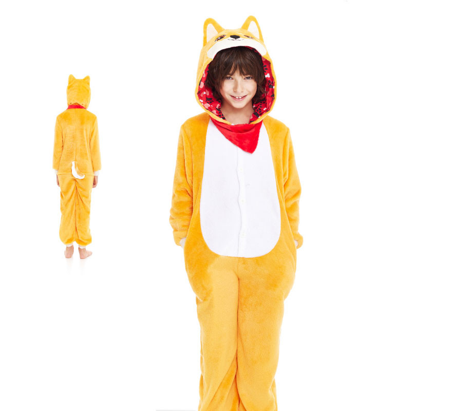 Fato de pijama Aitor Akita com capuz para menino Fato de pijama Aitor Akita com capuz para menino