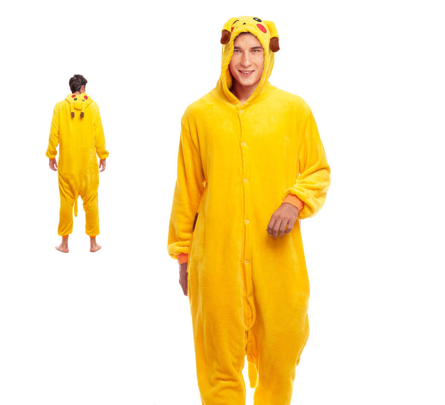 Adult Yellow Electric Chinchilla Pajama Costume
