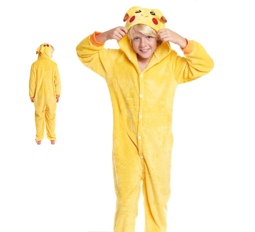 Electric Chinchilla Pajama Costume with Hood for Child