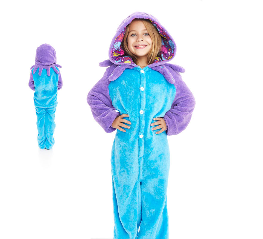 Lilac Pepa Pulpa Pajama Costume with hood for girl