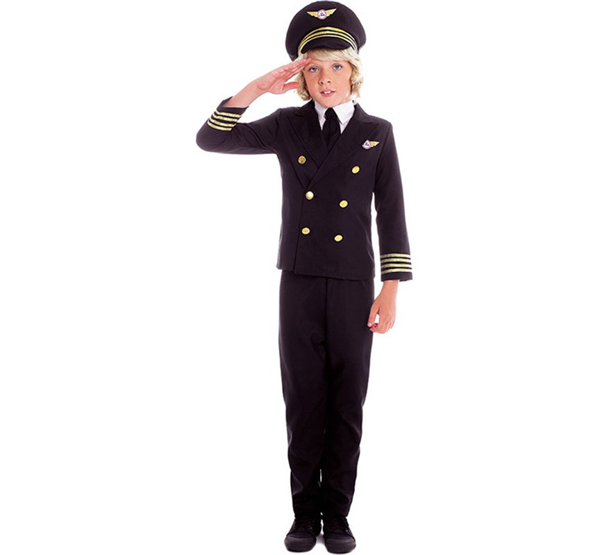 Fato de Capitão Piloto de Voo Infantil