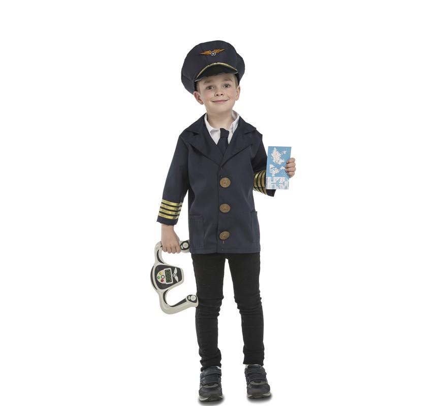 Fato de piloto com acessórios para crianças