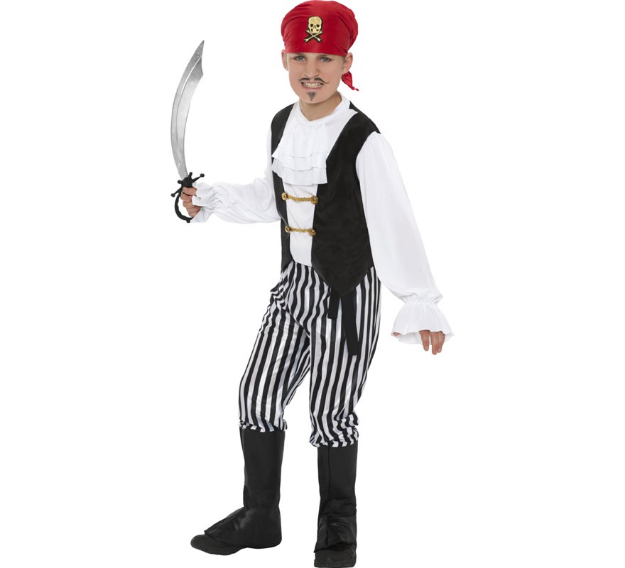 Black and white Pirate Costume for Boys Black and white Pirate Costume for Boys