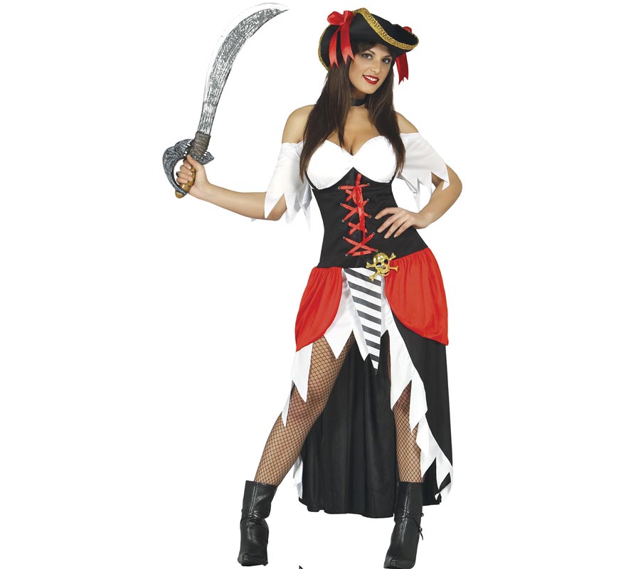 Fato de pirata bucaneiro para mulher