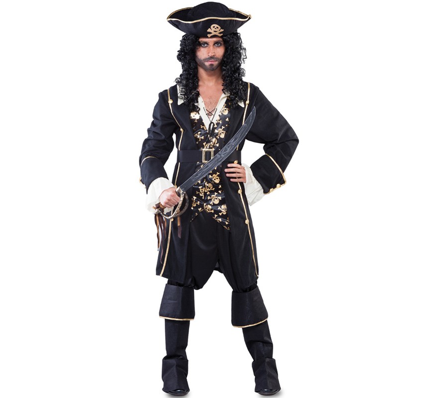 Pirate costume with skulls for men