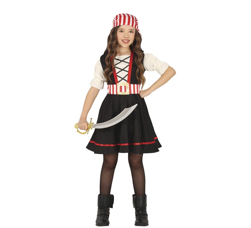 Fato de Corsário Pirata das Caraíbas para menina