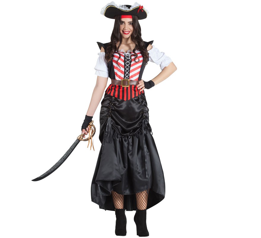 Fato de pirata de luxo para mulher