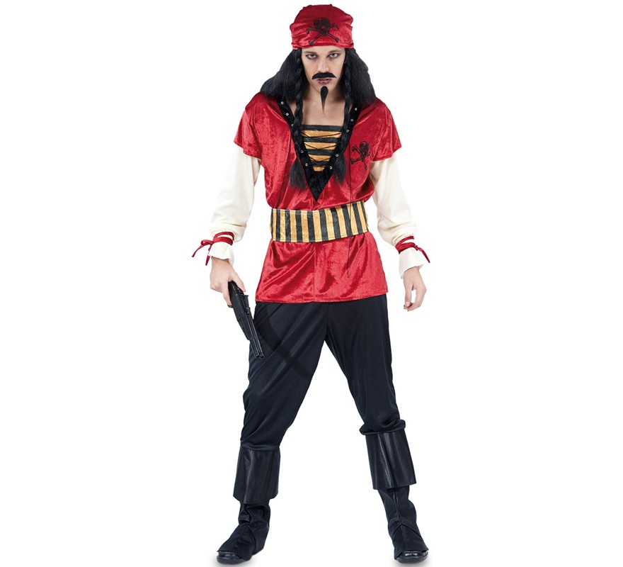 Red Pirate Costume for Men