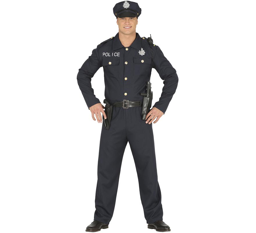 Blue Police Costume for Men