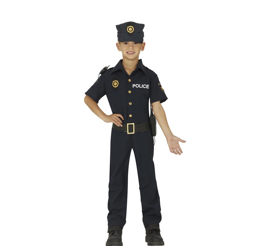 Fato de polícia local para crianças