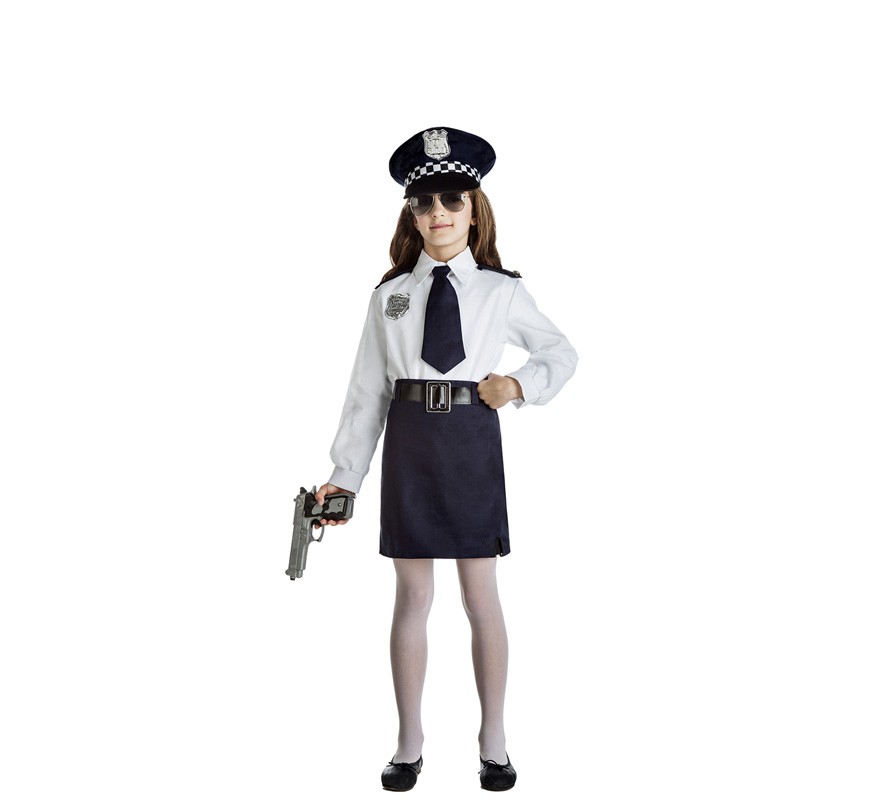 Fato de polícia para menina