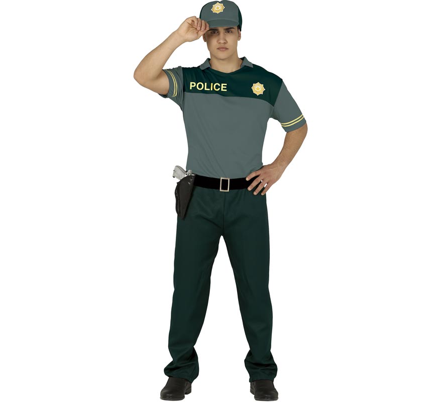 Green Police Costume for Men