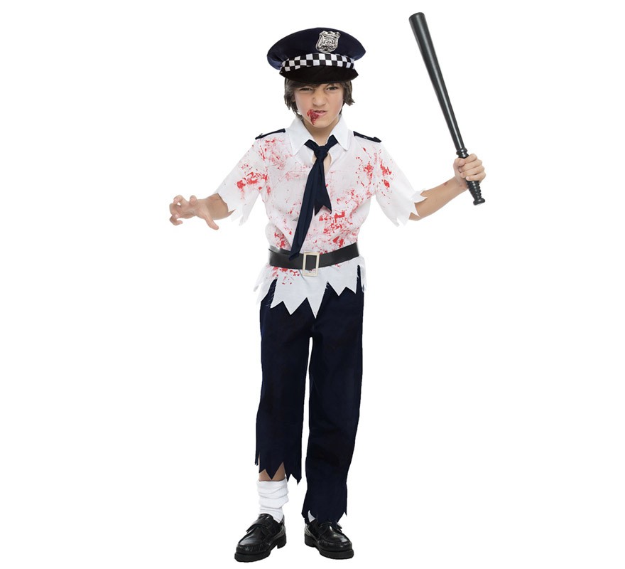Zombie Police Costume for Boys