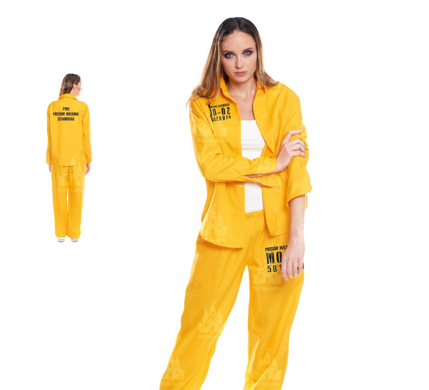 Yellow Prisoner Costume for Women
