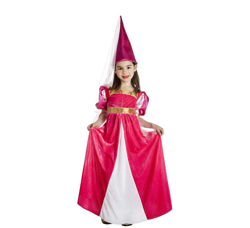 Fato de princesa medieval de conto de fadas para menina