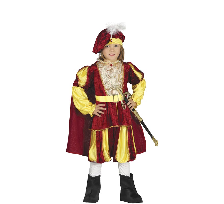 Fato de príncipe renascentista para menino