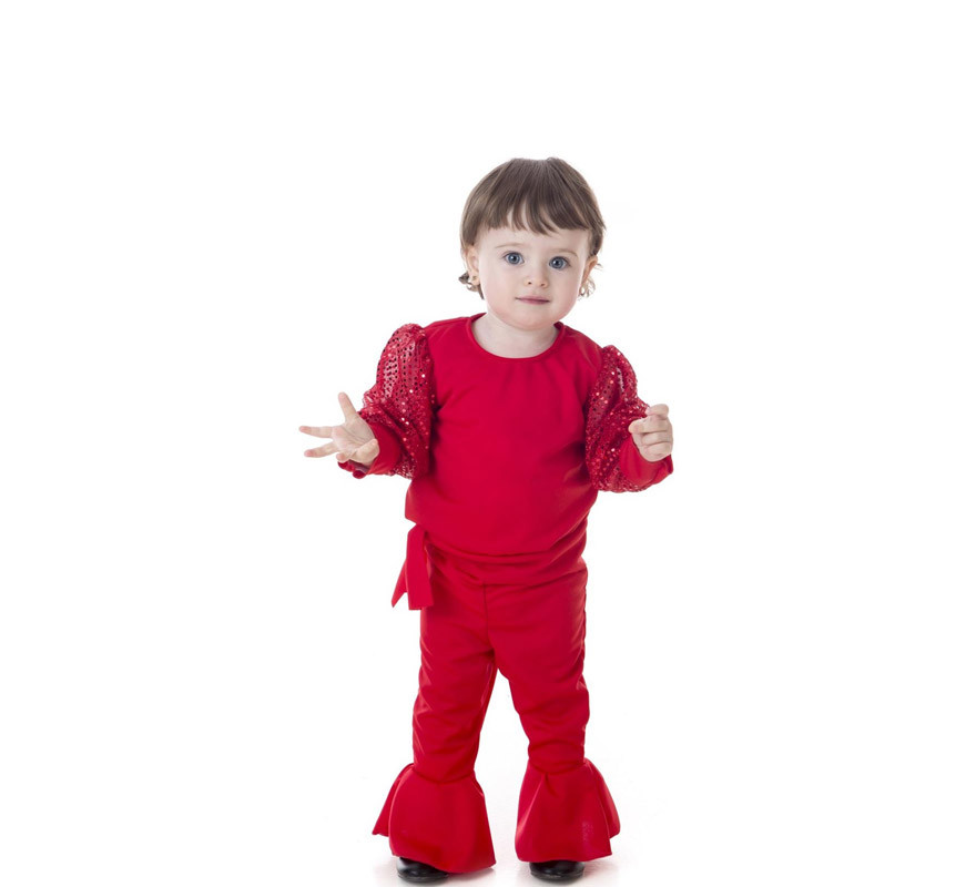 Red Raffaella Carrà costume for baby