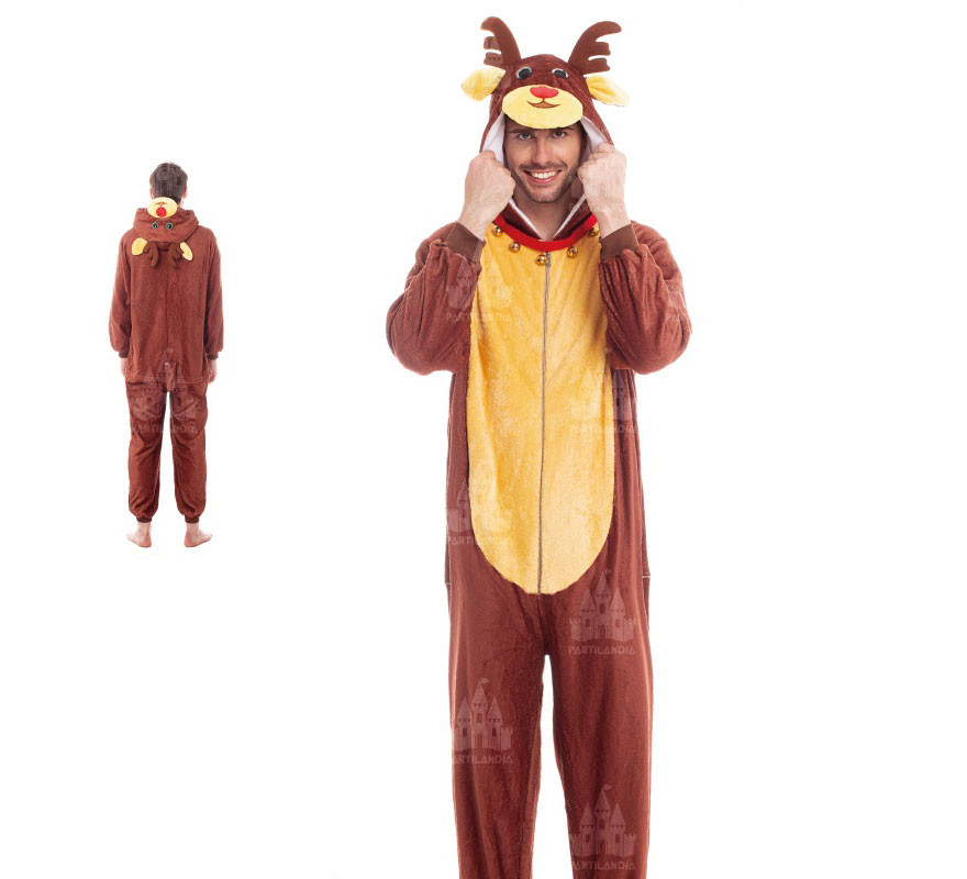 Adult Brown and Yellow Reindeer Costume Adult Brown and Yellow Reindeer Costume