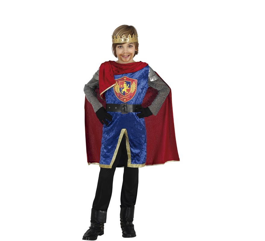Elegant Medieval King Costume with cape for children