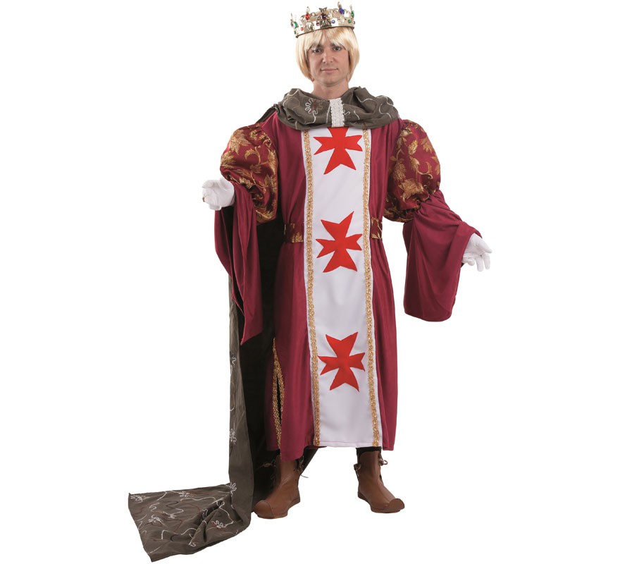 Fato de rei medieval para homem