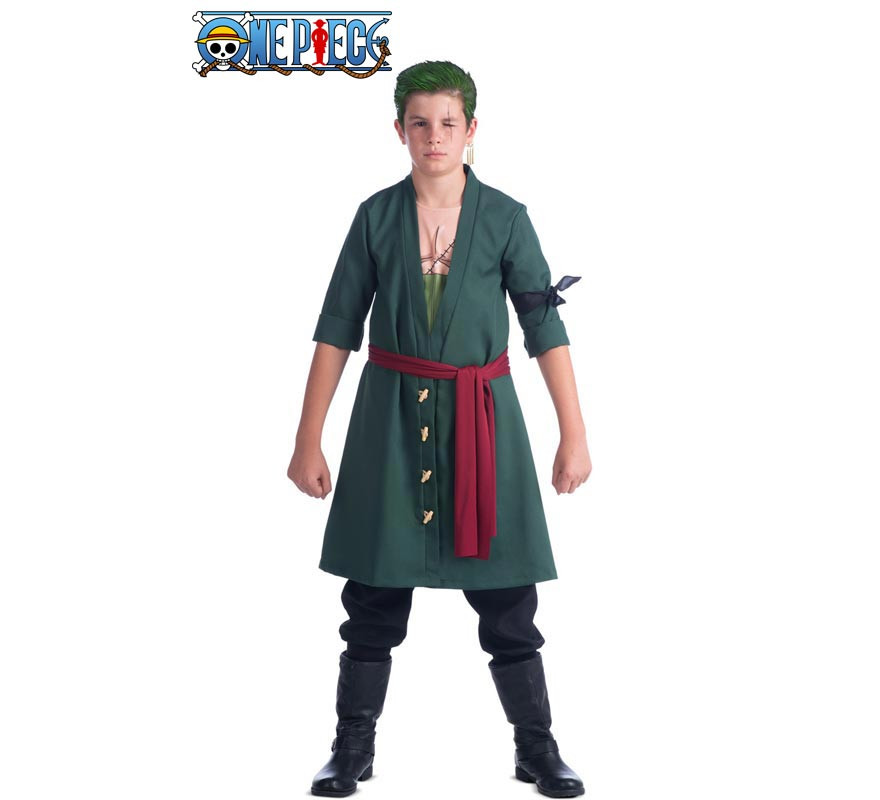 Fato de Roronoa Zoro de Um Peça para menino