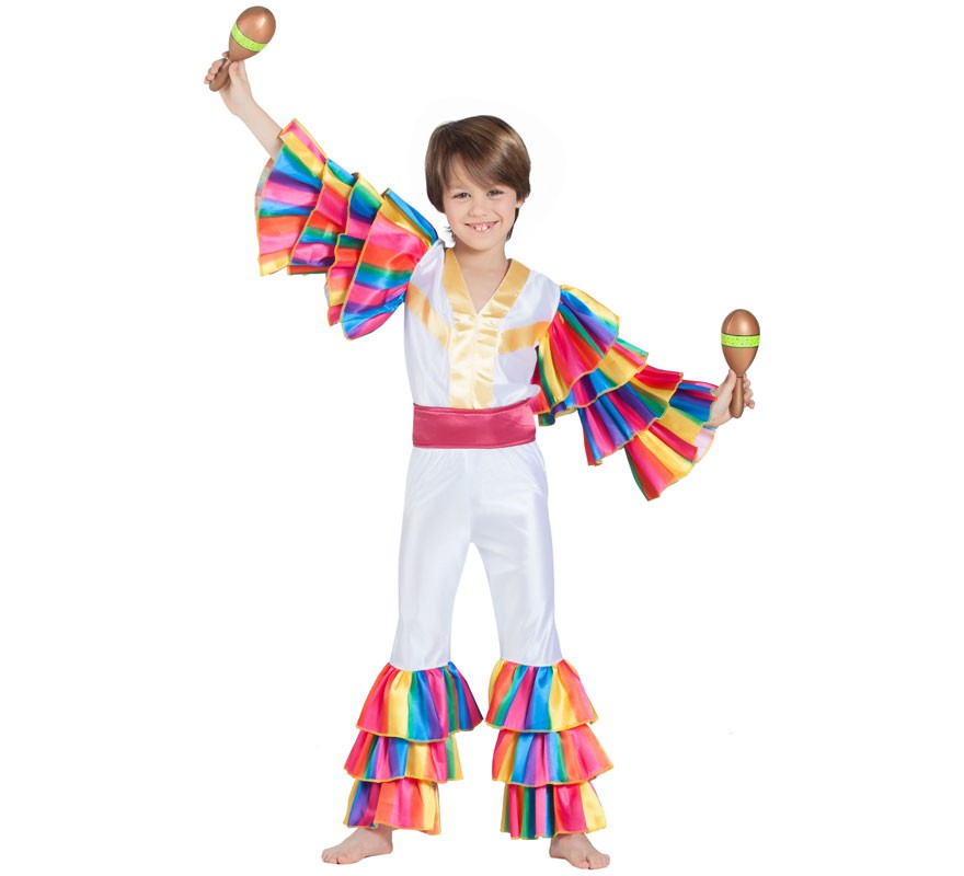 Fato de Rumbero branco para menino