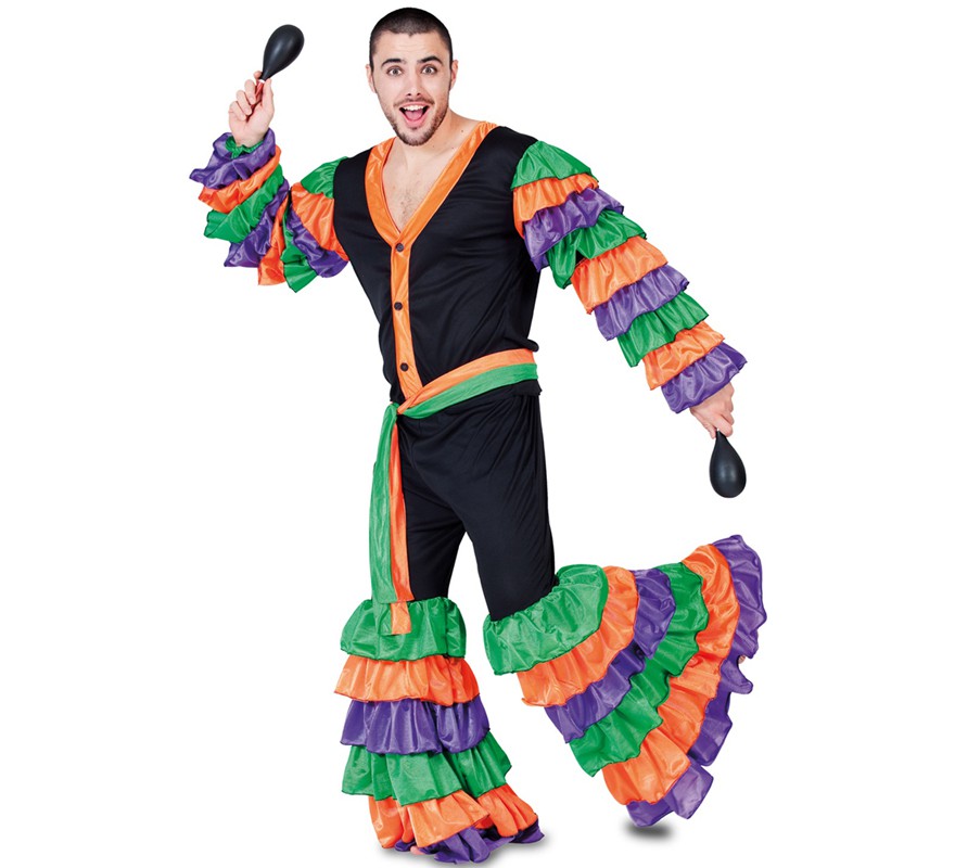 Multicolor Rumbero costume for men