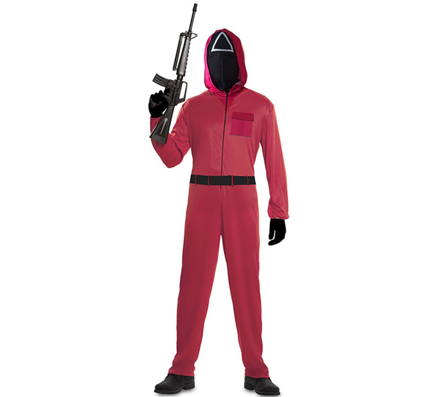 Squid Game Henchman costume with mask for men