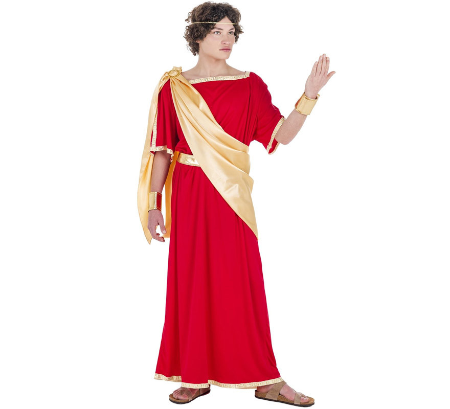 Men's Red and Gold Roman Senator Costume Men's Red and Gold Roman Senator Costume