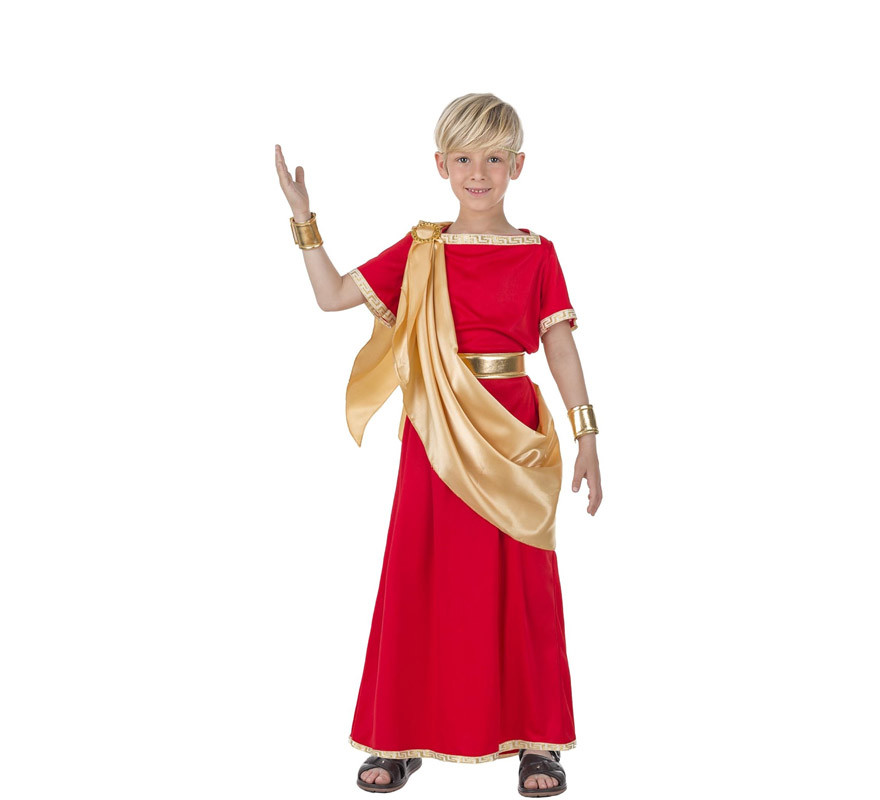 Red and Gold Roman Senator Costume for Boys Red and Gold Roman Senator Costume for Boys