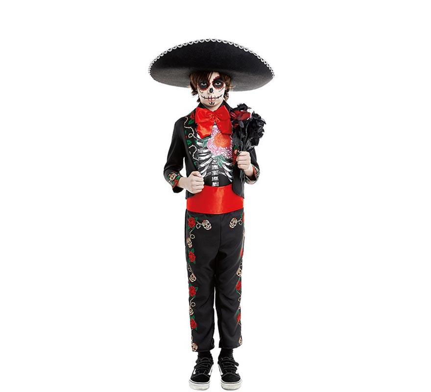 Fato de Dia dos Mortos de Señor Catrin para criança