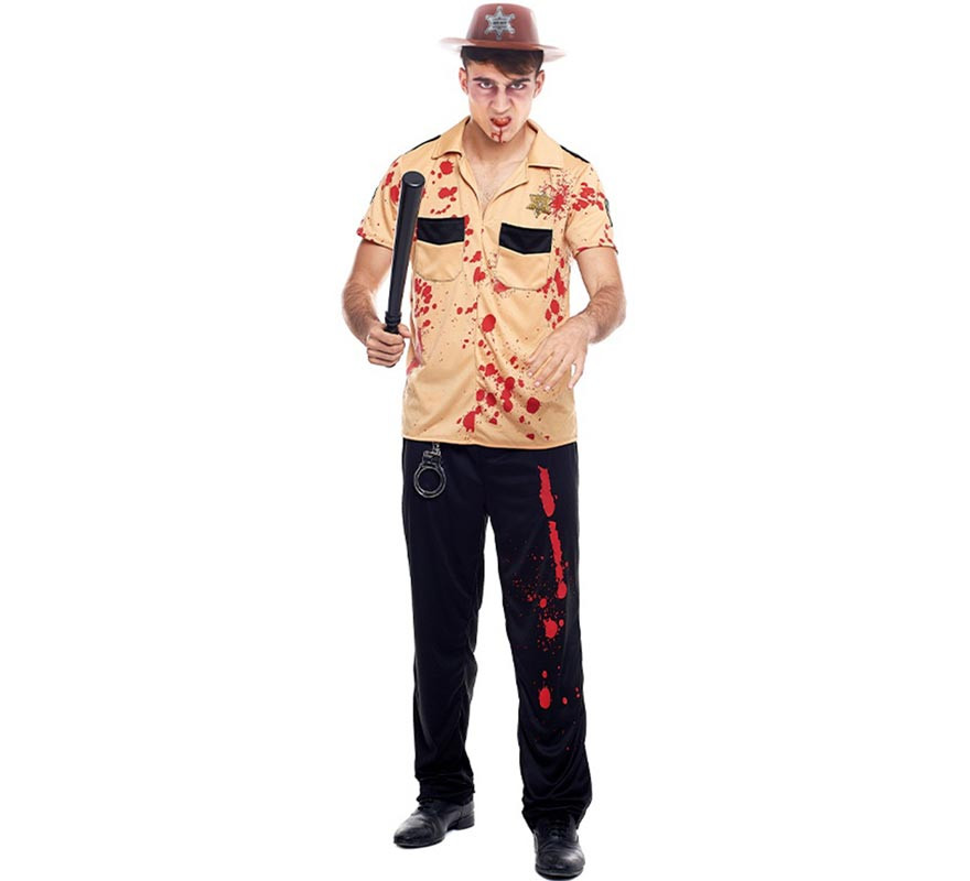 Zombie Sheriff Costume for Men Zombie Sheriff Costume for Men