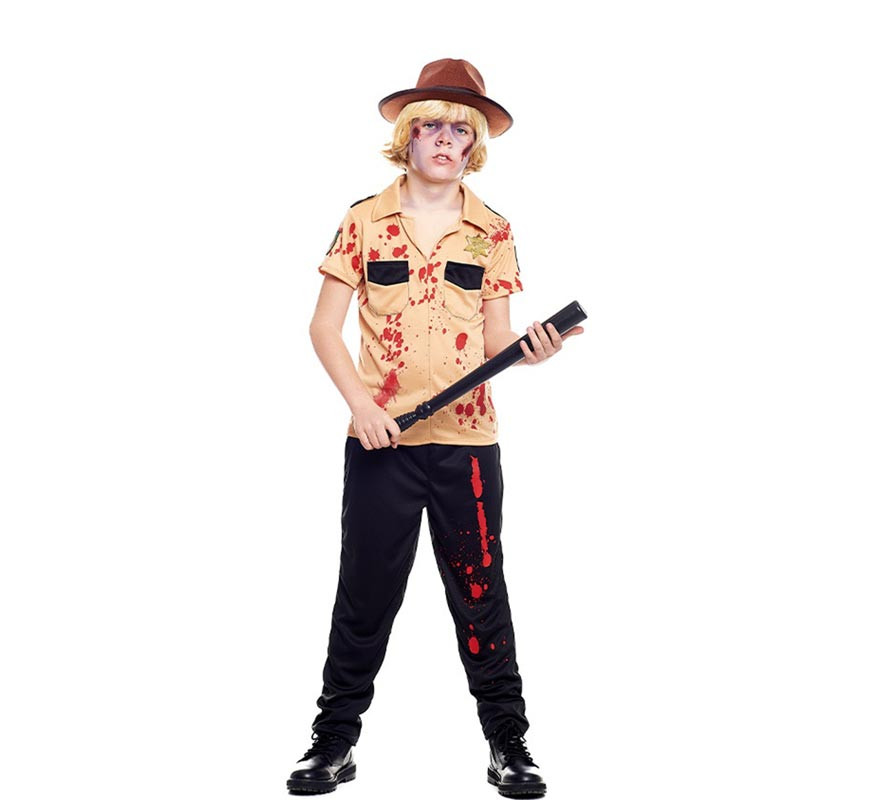 Fato de xerife zumbi para menino