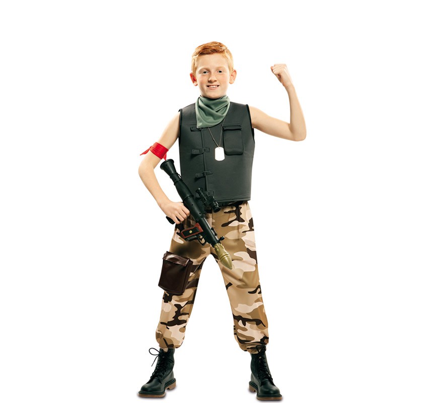 Fato de soldado de combate para menino