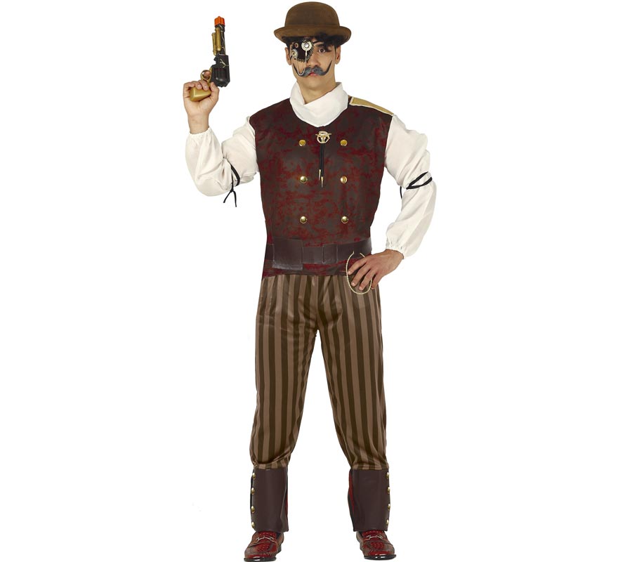 Maroon Steampunk costume for men