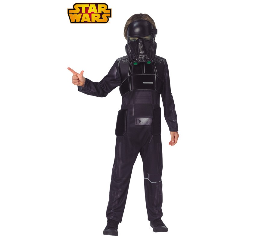 Fato de Star Wars Rogue One Deluxe Death Trooper preto para criança Fato de Star Wars Rogue One Deluxe Death Trooper preto para criança