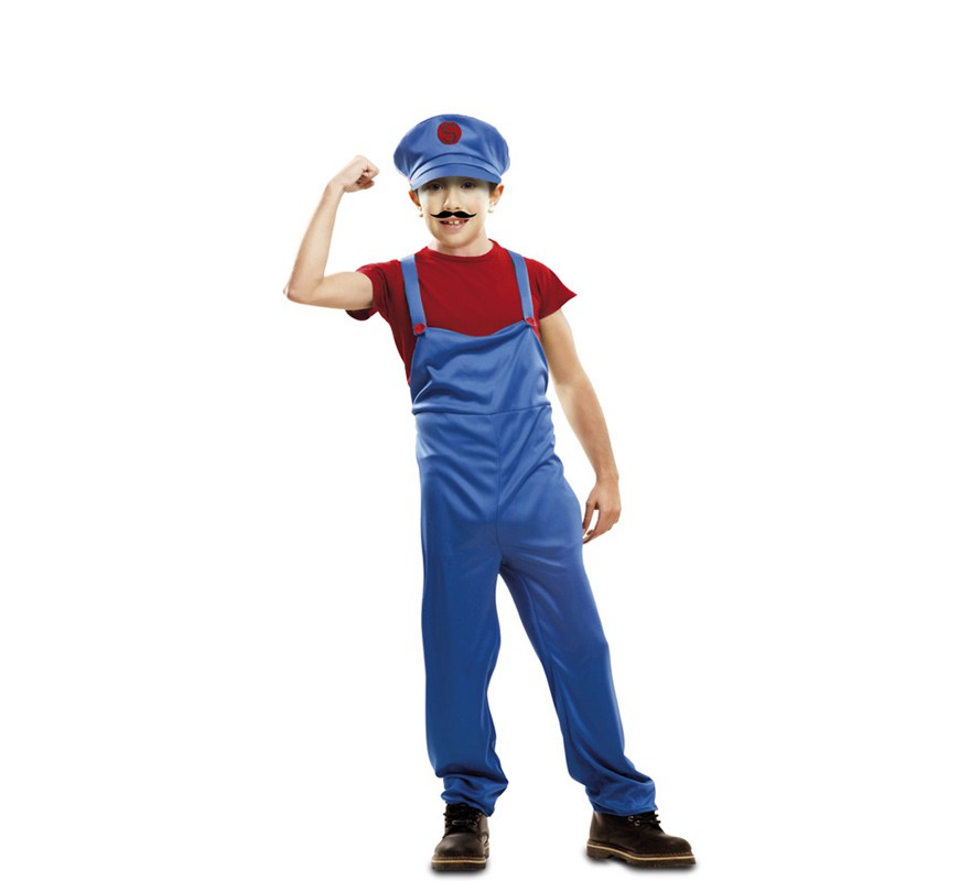 Red Super Plumber Costume for Boys Red Super Plumber Costume for Boys