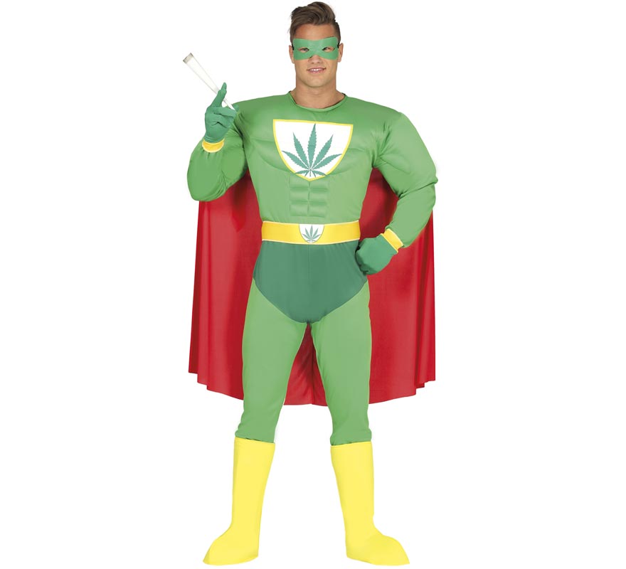 Fato de super-herói de maconha para homem