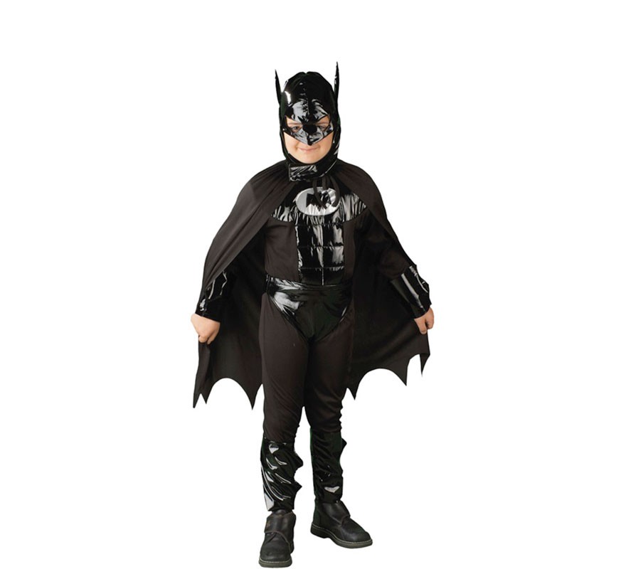 Fato de super-herói escuro para menino