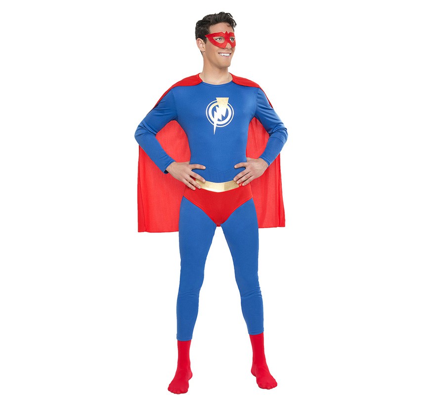 Blue and red Super Hero costume for men