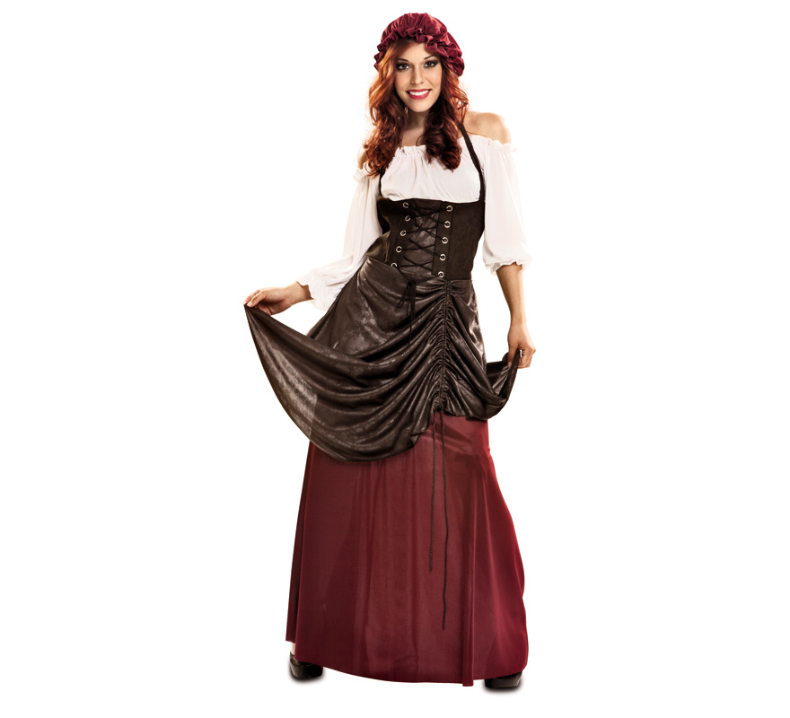 Medieval tavern keeper costume for women