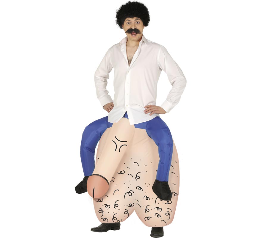 Fato de testículo inflável para homem