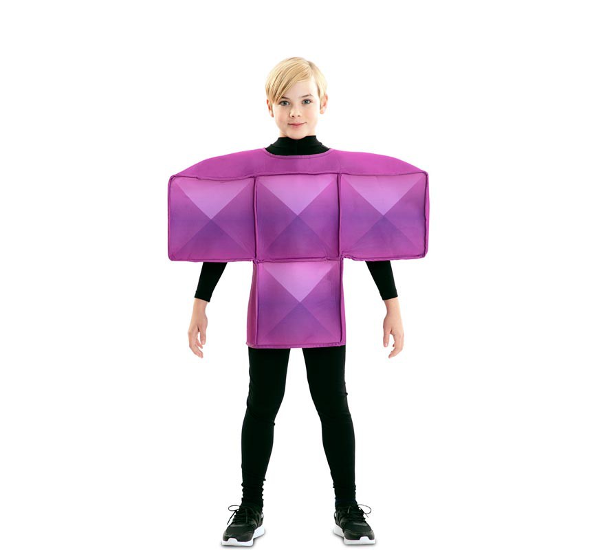 Purple Tetris costume for children