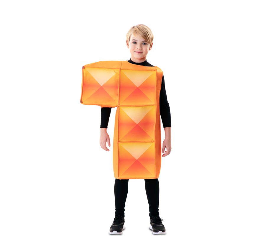 Orange Tetris costume for children