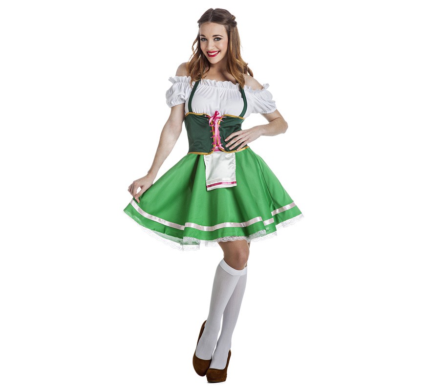 Fato de tirolesa verde para mulher